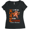 I Wear Peach For Uterine Cancer Awareness Women's Triblend Scoop T-shirt