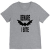 beware i bite V-Neck Tee