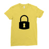 padlock Ladies Fitted T-Shirt