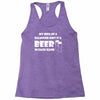 a balanced diet is a beer in each hand Racerback Tank