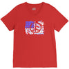 american flag peace V-Neck Tee
