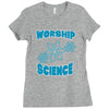 science worship funny geek atheist anti religion Ladies Fitted T-Shirt