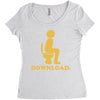 downloading poop Women's Triblend Scoop T-shirt