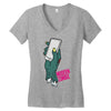 modern zombie Women's V-Neck T-Shirt
