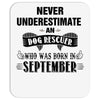 never underestimate an old man who was born in september Mousepad