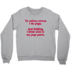 drink wine in ractangle Crewneck Sweatshirt