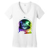 astronaut space cat Women's V-Neck T-Shirt