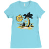 bummer summer Ladies Fitted T-Shirt