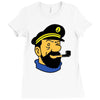 captain haddock tintin cartoon comic Ladies Fitted T-Shirt