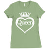funny  queen of everything gift bride honeymoon hen night fashion fema Ladies Fitted T-Shirt
