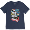 beer eagle graphic V-Neck Tee