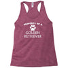 property of a golden retriever Racerback Tank