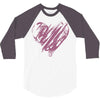 valentines day hearts 3/4 Sleeve Shirt
