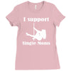 i support single moms Ladies Fitted T-Shirt