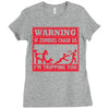 warning if zombies chase us i'm tripping you Ladies Fitted T-Shirt