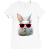 Easter Bunny Face Too Hip To Hop Ladies Fitted T-Shirt