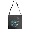 shark attack!!! Adjustable Strap Totes