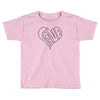 men's love heart outline valentine's day t shirt Toddler T-shirt