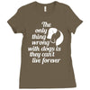 the only thing wrong with dogs Ladies Fitted T-Shirt
