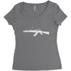 banksy style ak47 art   funny Women's Triblend Scoop T-shirt