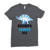 grumpa saurus rex Ladies Fitted T-Shirt