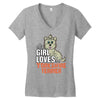 This Girl Loves Yorkshire Terriers Women's V-Neck T-Shirt