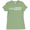 stay woke now Ladies Fitted T-Shirt