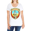 dogs bollocks beer label ideal birthday present or gift Ladies Curvy T-Shirt