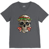 burger skull V-Neck Tee