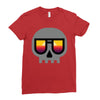 sunset skull Ladies Fitted T-Shirt