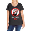Impeach 45 Stop Trump Ladies Curvy T-Shirt