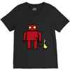 bird powered robot V-Neck Tee