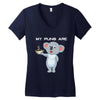 my puns are Women's V-Neck T-Shirt