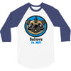 believe in pugcorns 3/4 Sleeve Shirt