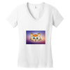 Orange cat Women's V-Neck T-Shirt
