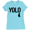 yolo cat Ladies Fitted T-Shirt