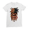 skull us flag Ladies Fitted T-Shirt