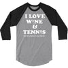 wine and tennis tee 3/4 Sleeve Shirt