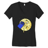 time travel to the moon Women's V-Neck T-Shirt