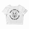 anonymous Crop Top