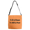 to err is human funny t shirt pirate humor parody s 3xl Adjustable Strap Totes