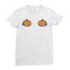 pumpkin skull hand Ladies Fitted T-Shirt