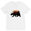 Bear Adventure With Rose V-Neck Tee