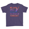 my cat and i stay in tonight Youth Tee