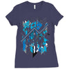 blue vectorfunk Ladies Fitted T-Shirt