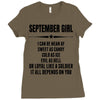 Super September Girl Ladies Fitted T-Shirt