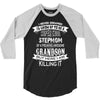 Super Cool Stepmom Of A Freaking Awesome Grandson 3/4 Sleeve Shirt
