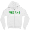 Vegans We're Not Crazy We're Just From The Future White Zipper Hoodie