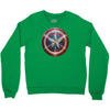 cotton captain america shield distressed, ideal gift or present Crewneck Sweatshirt