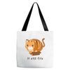 if it fits i sits Tote Bags